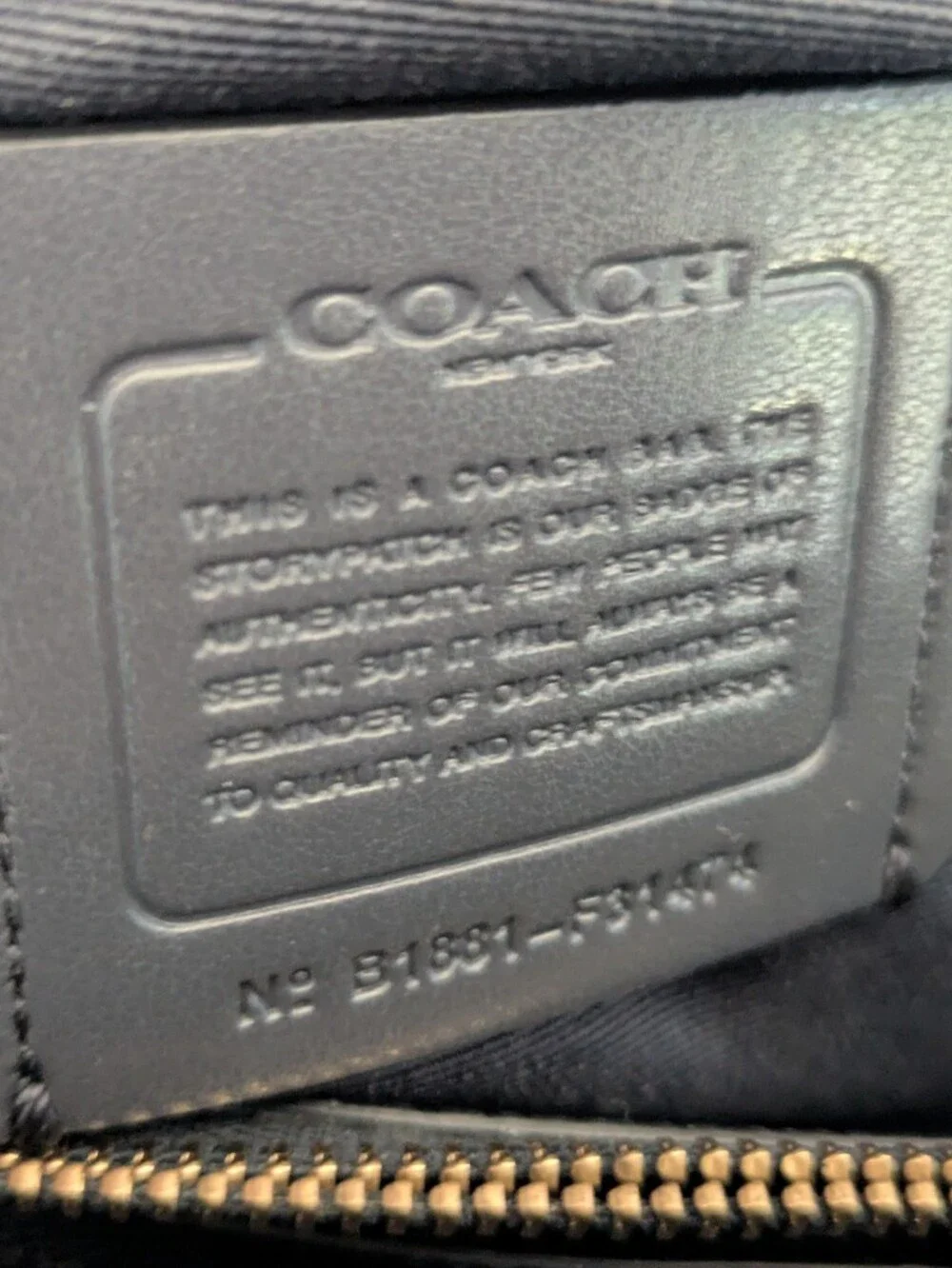 COACH Black Pebbled Leather Satchel with Gold Hardware